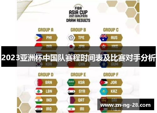 2023亚洲杯中国队赛程时间表及比赛对手分析 2023亚洲杯中国队赛程时间表及比赛对手分析